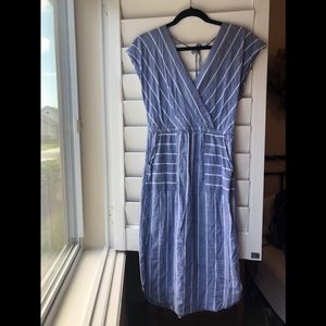 Universal Threads striped midi dress with tie back